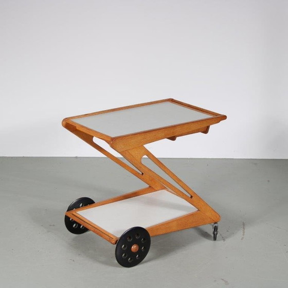 Image 1 of Cees Braakman "Mobilo PE03" Trolley voor Pastoe, Nederland 1950