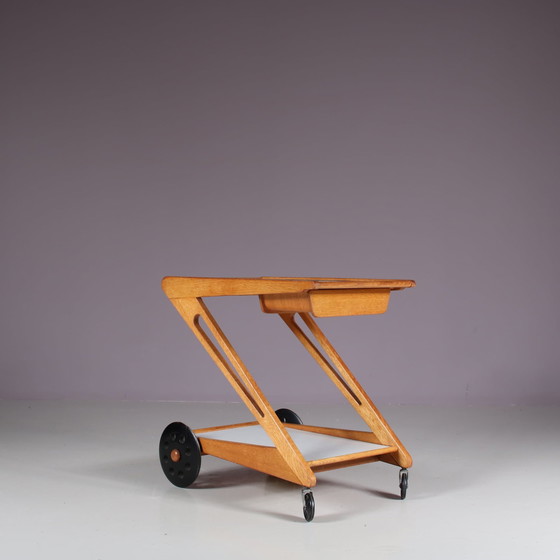 Image 1 of Cees Braakman "Mobilo PE03" Trolley voor Pastoe, Nederland 1950