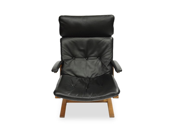 Image 1 of Rybo Rykken & Co. Kengu Fauteuil Leer Zwart Vintage Stoel