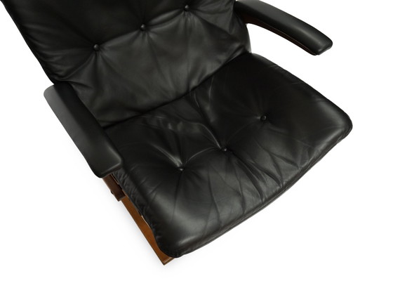 Image 1 of Rybo Rykken & Co. Kengu Fauteuil Leer Zwart Vintage Stoel