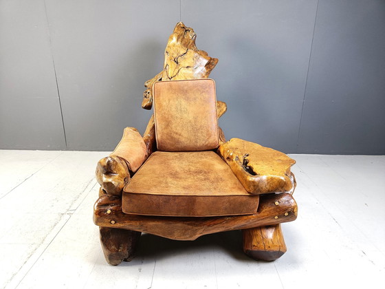 Image 1 of Olijfboom Wortel Fauteuil, 1960S