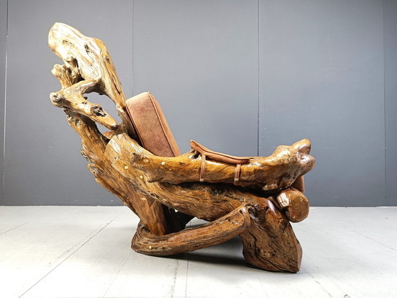 Image 1 of Olijfboom Wortel Fauteuil, 1960S