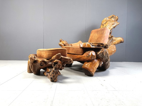 Image 1 of Olijfboom Wortel Fauteuil, 1960S