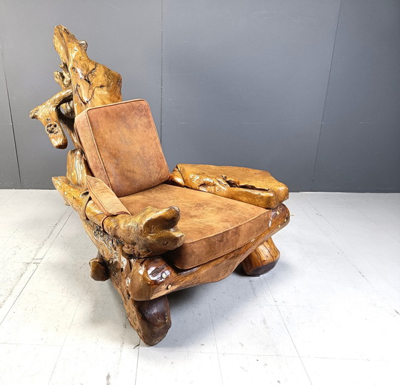 Image 1 of Olijfboom Wortel Fauteuil, 1960S