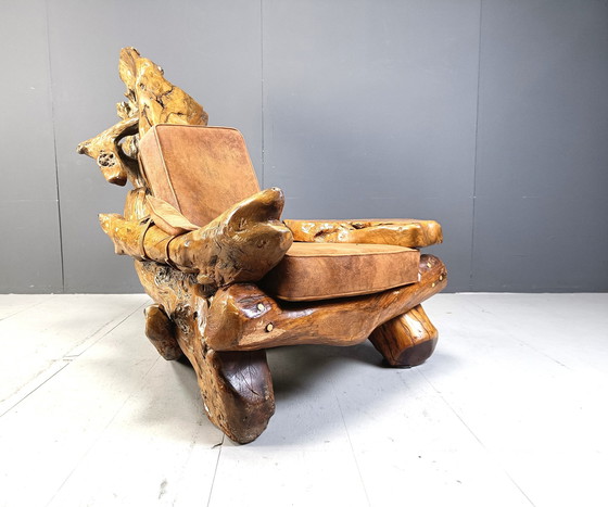 Image 1 of Olijfboom Wortel Fauteuil, 1960S