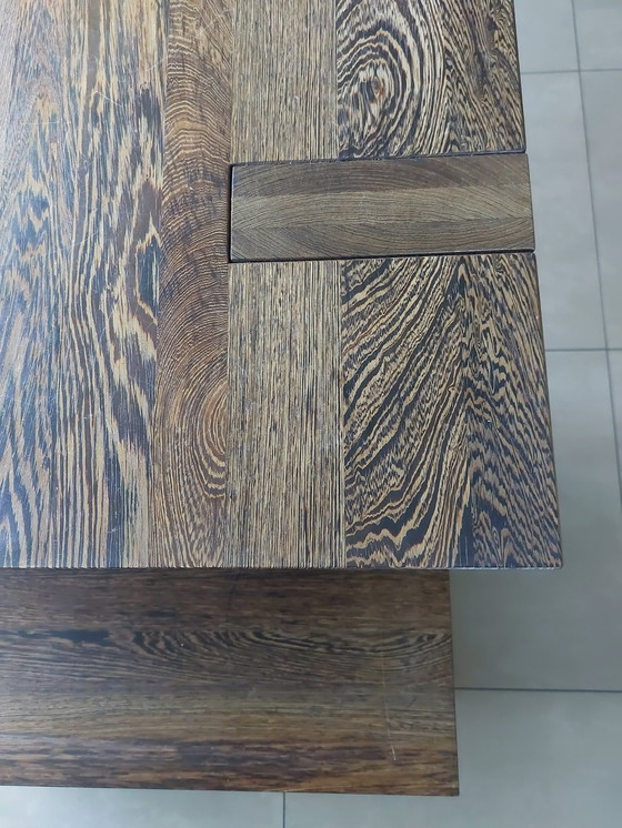 Image 1 of Michel Seuren Massief Wenge. eettafel, bankje en krukjes