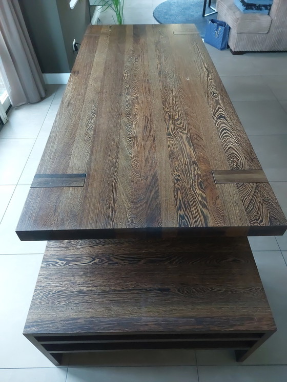 Image 1 of Michel Seuren Massief Wenge. eettafel, bankje en krukjes