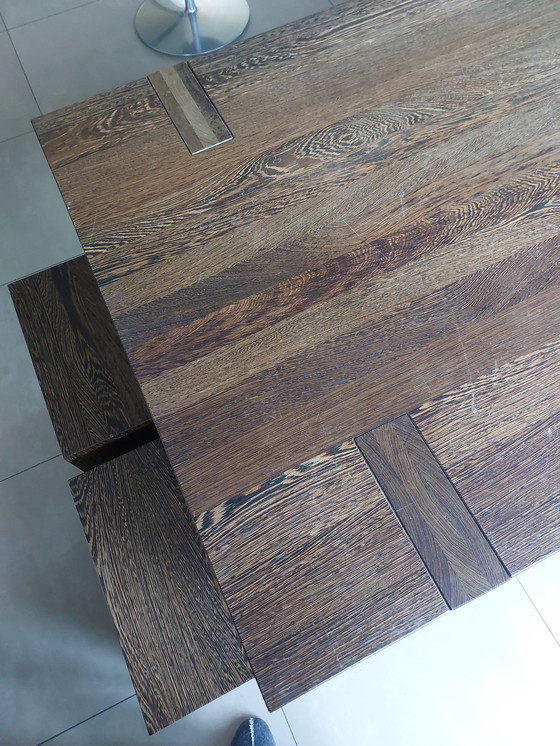 Image 1 of Michel Seuren Massief Wenge. eettafel, bankje en krukjes