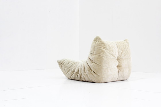 Image 1 of Originele Vintage Togo Ligne Roset fauteuil beige stof