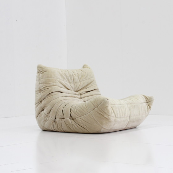 Image 1 of Originele Vintage Togo Ligne Roset fauteuil beige stof