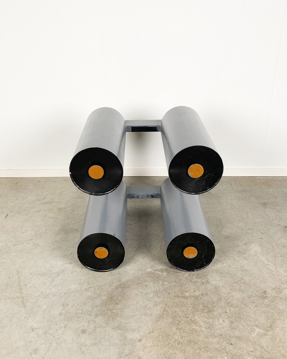 Image 1 of Vintage eettafel met glazen blad