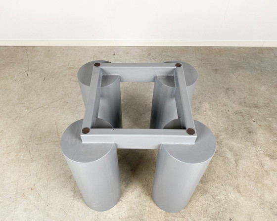 Image 1 of Vintage eettafel met glazen blad