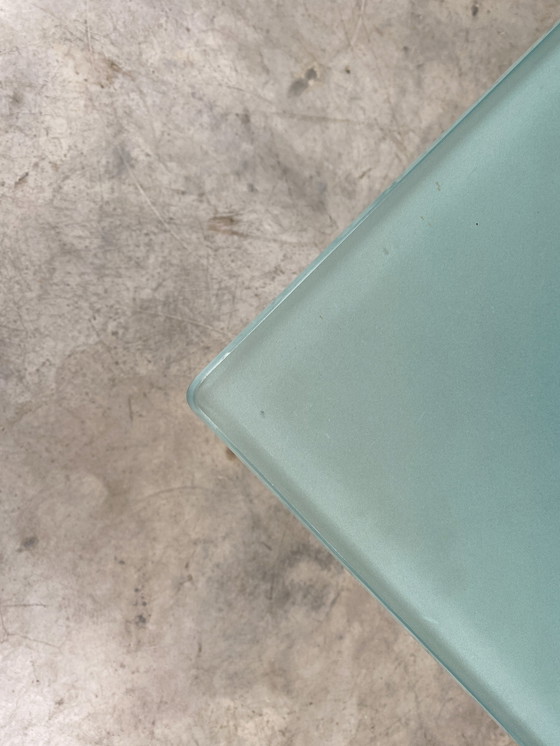 Image 1 of Vintage eettafel met glazen blad