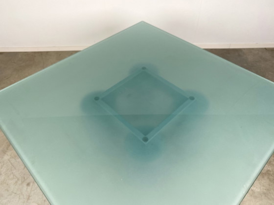 Image 1 of Vintage eettafel met glazen blad