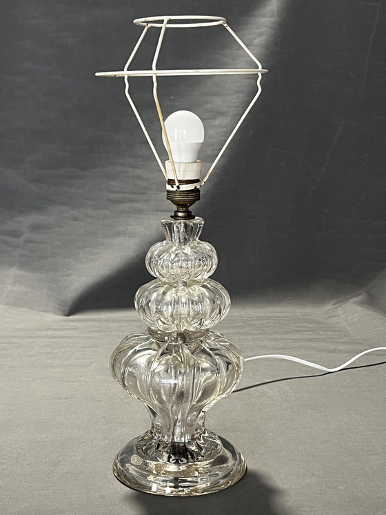Image 1 of Murano glazen lamp van rond 1950. Le Klint Tulp, toegeschreven aan Barovier