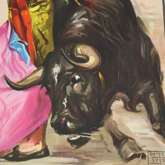 Image 1 of Vintage Corrida Poster Stierengevechten