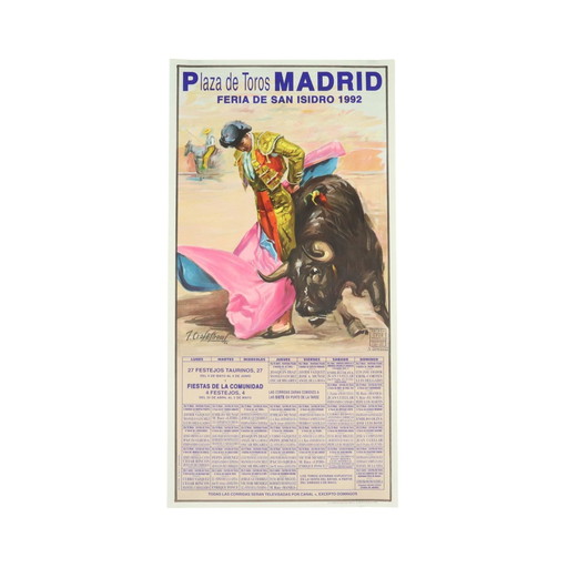 Vintage Corrida Poster Stierengevechten