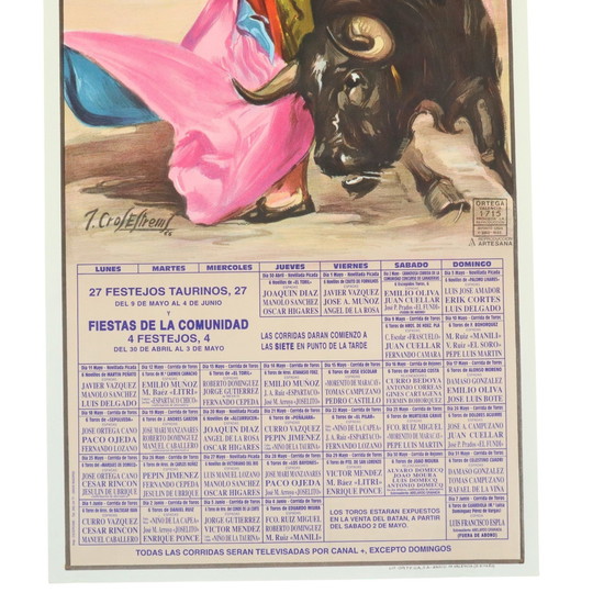 Image 1 of Vintage Corrida Poster Stierengevechten