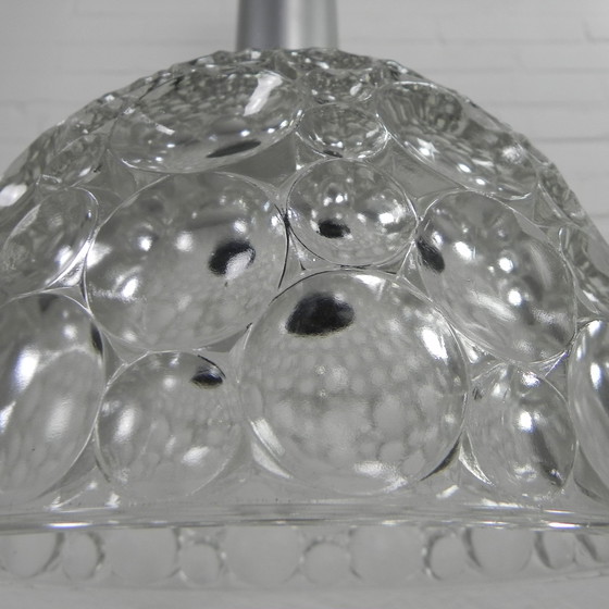 Image 1 of Vintage hanglamp met glazen kap met bubbelpatroon, jaren 60