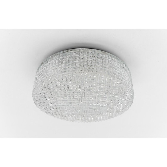 Image 1 of Vintage plafondlamp helder glas, Duitsland 1960