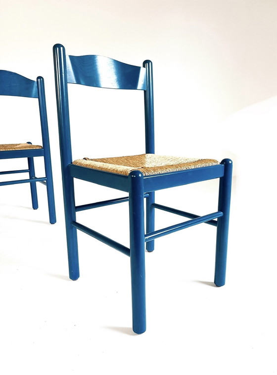 Image 1 of 4X Vintage Rush Eetkamerstoel ‘70