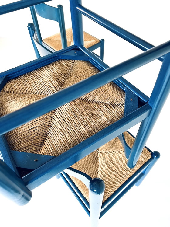 Image 1 of 4X Vintage Rush Eetkamerstoel ‘70