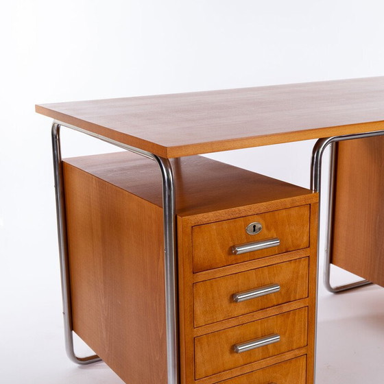 Image 1 of Vintage beukenhouten bureau door Rudolf Vichr voor Vichr a Spol, 1930