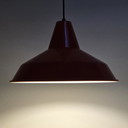 Vintage 1970S Industriële Oranje Metalen Werkplaats Hanglamp.
