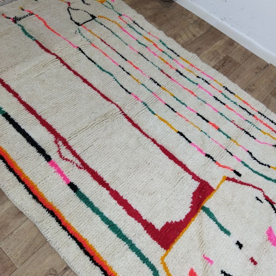 Image 1 of Marokkaans Berber Multicolor Wollen Vloerkleed 307 X 190 Cm - Tapis Berbère Marocain Multicolore En Laine