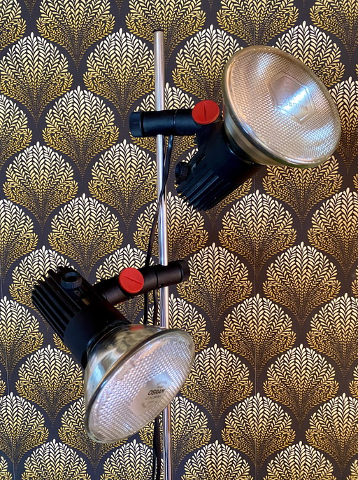 Vintage 2-lichts vloerlamp