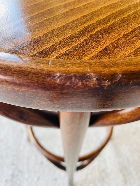 Image 1 of Vintage Bentwood Barkruk Thonet Stijl