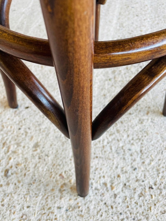 Image 1 of Vintage Bentwood Barkruk Thonet Stijl