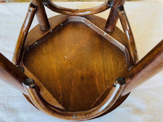 Image 1 of Vintage Bentwood Barkruk Thonet Stijl