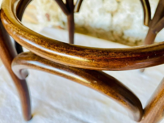 Image 1 of Vintage Bentwood Barkruk Thonet Stijl