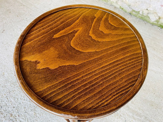 Image 1 of Vintage Bentwood Barkruk Thonet Stijl