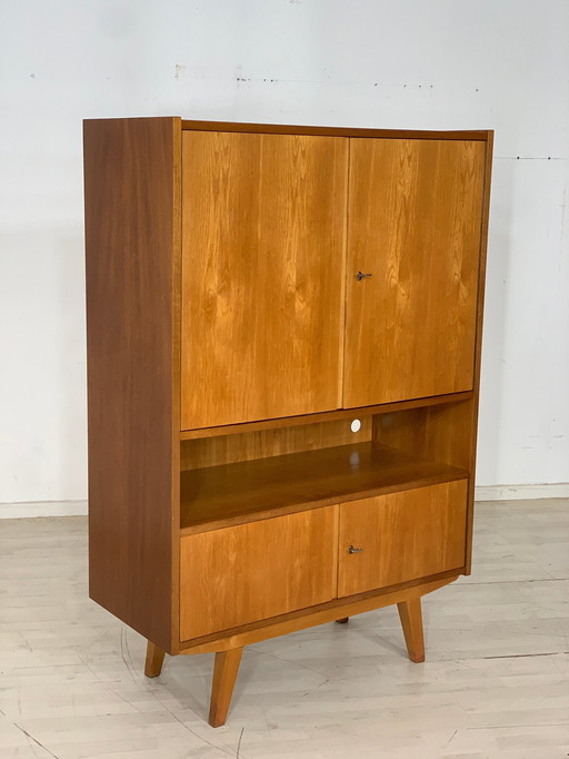 Mid Century hoge kast boekenkast vintage