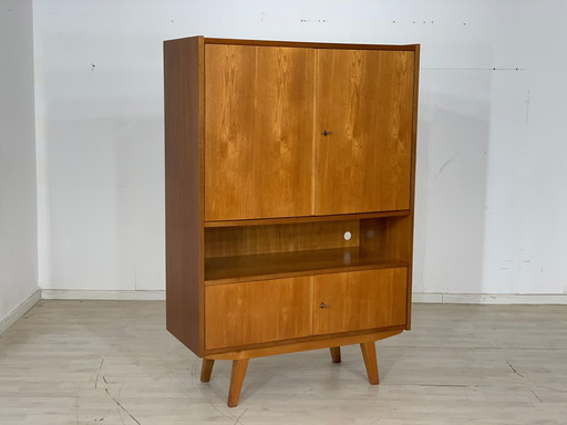 Mid Century hoge kast boekenkast vintage