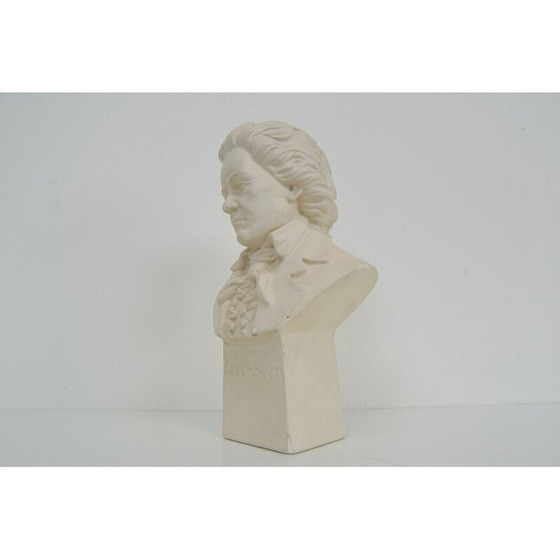 Image 1 of Mid-eeuwse gipsen buste van Ludwig van Beethoven, Portugal 1950