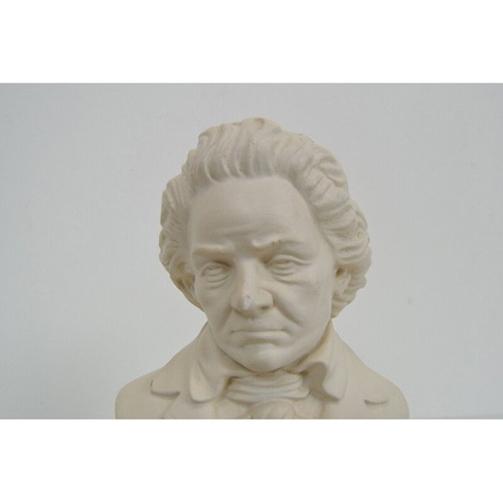 Image 1 of Mid-eeuwse gipsen buste van Ludwig van Beethoven, Portugal 1950