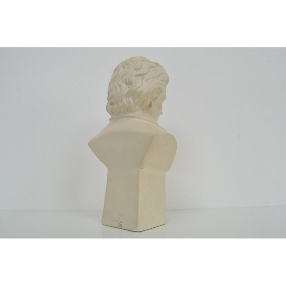 Image 1 of Mid-eeuwse gipsen buste van Ludwig van Beethoven, Portugal 1950