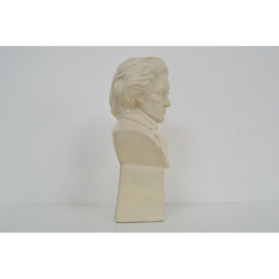 Image 1 of Mid-eeuwse gipsen buste van Ludwig van Beethoven, Portugal 1950