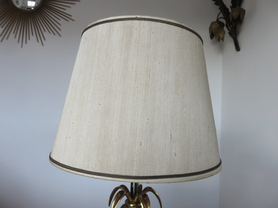 Image 1 of Hollywood Regency Ananaslamp, Messing, 1970