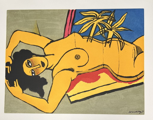 Gesigneerd; Guillaume Corneille Gravure Le Nu Jaune, 1994