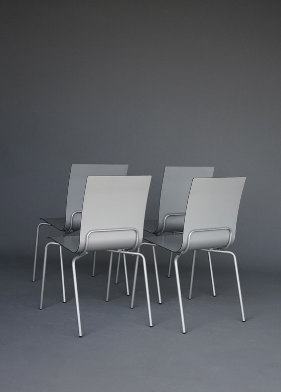 Image 1 of Slim Shell Minimalistische Eetkamerstoelen Door Arik Levy Voor Ligne Roset, 2000S. Set van 4