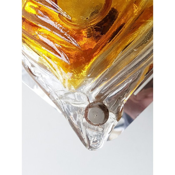 Image 1 of Vintage kroonluchter in glas van Mazzega - 1970
