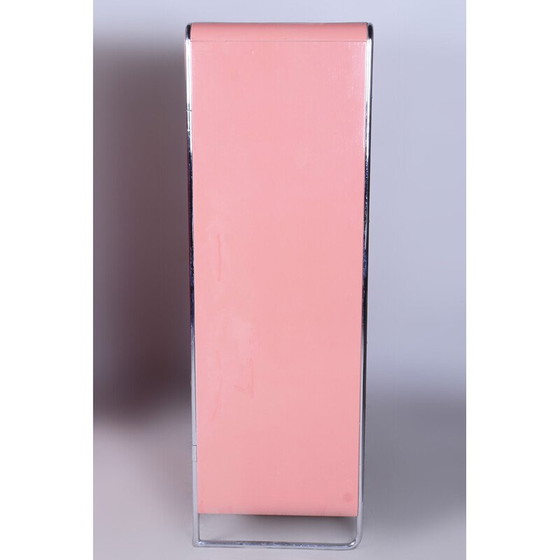 Image 1 of Paar vintage Bauhaus kasten in gelakt hout en verchroomd staal van H. j. Hagemann voor Thonet, Duitsland 1930