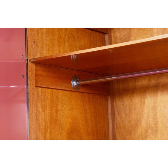 Image 1 of Paar vintage Bauhaus kasten in gelakt hout en verchroomd staal van H. j. Hagemann voor Thonet, Duitsland 1930