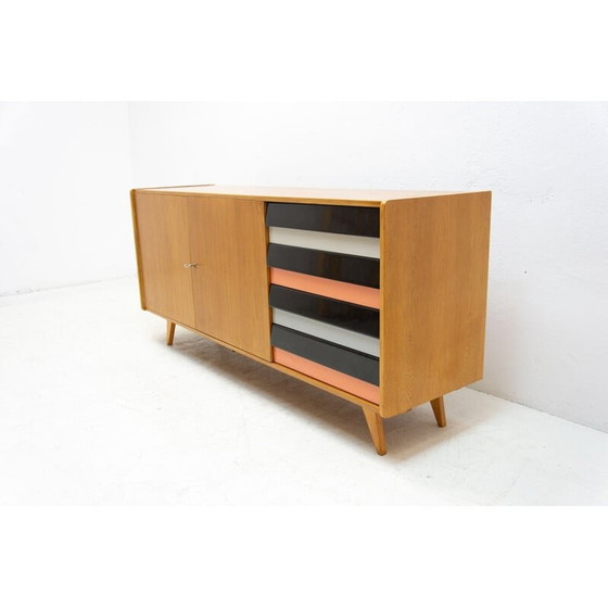 Image 1 of Vintage beukenhouten dressoir, modernistisch U-460 door Jiří Jiroutek, Tsjecho-Slowakije 1958