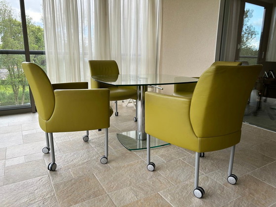 Image 1 of Ronald Schmitt K600 glazen tafel, design: Matthias Fischer.