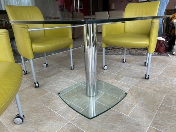 Image 1 of Ronald Schmitt K600 glazen tafel, design: Matthias Fischer.